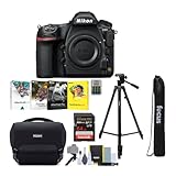 NNikon D850 DSLR Camera Bundle with Memory Card, Shoulder Gadget Bag with Accessories, Photo Software Kit, and Tripod Stand (5 Items)