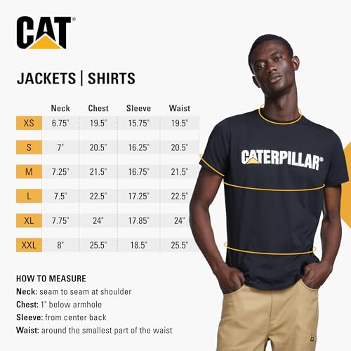 Cat Camiseta masculina erpillar Foundation WW Site, Traffic Black, M