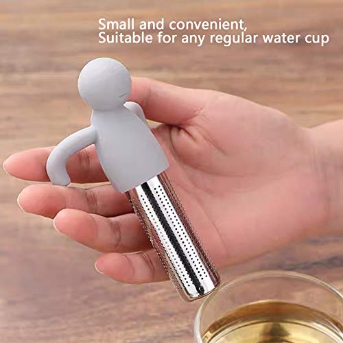 Olamtai Tea Infusers for loose tea, loose tea steeper, Cute Ultra Fine Mesh Tea Strainer Stainless Steel Tea Filter Tea Lover Supplies for Teacups Teapots, Gray