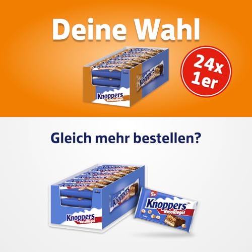 Knoppers ErdnussRiegel – 24 x 40 g – Schokoriegel mit Milch- und Erdnusscreme, gehackten salzigen Erdnüssen, Karamell und Vollmilchschokolade 6