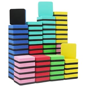 72 Pack Whiteboard Eraser for Kids ...