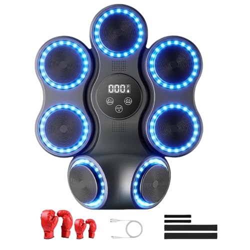 Machine de boxe musicale Bluetooth avec 9 vitesses et 11 modes LED