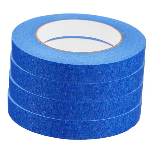 SOLUSTRE Paint Supplies 4 Rolls Masking Tape Thin Paper Tape DIY Paint Projects Easy Application No Residue