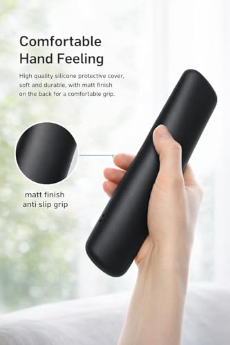 Image of Silicone TV Remote Cover 'Compatible with' Jio Tv Remote Protective Case with Lanyard (Black) [Remote NOT Included]