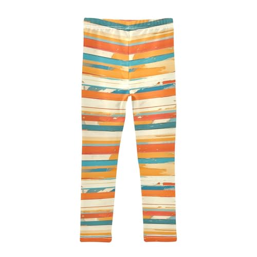 KLL Red Stripes Toddler Girls' Active Leggings Comfortable Full Length Dance Pants Sports2