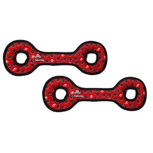 TUFFY - Worlds Tuffest Soft Dog Toy - Ultimate Tug-O-War-Squeakers-Multiple Layers Made Durable Strong Tough Interactive Play Tug