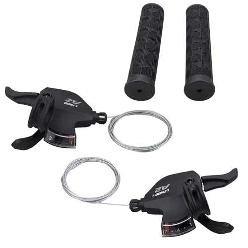 MEGHNA Lot de 3 leviers de vitesse de vélo - Pour dérailleur arrière et dérailleur arrière - 3...