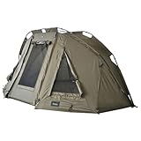 MK-Angelsport 5 Seasons 2 Mann Dome – Schnell aufzubauendes Angelzelt mit 10.000 mm Wassersäule, Aluminium-Frame, Multifunktionstür, inkl. Bodenplane & Gummihammer.