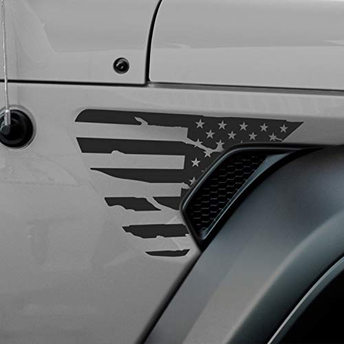 Bogar Tech Designs Precut Side Fender Vent Distressed American Flag 