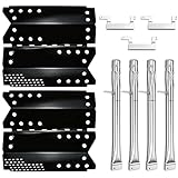 Uniflasy for Stok Grill Replacement Parts for Stok SGP4330SB SGP4130N SGP4331, Grill Burners Tube Pipe Heat Plate Shield Tent Replacement Parts Kit for Stok Quattro Grill Parts
