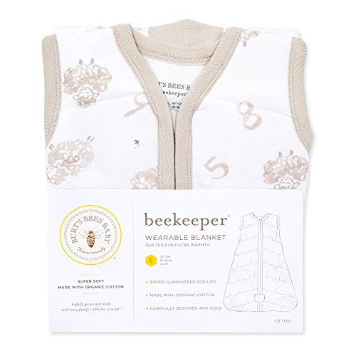 Burt's Bees Baby Unisex Baby Ly27422-Cld-Md Wearable Blanket, Quilted Sheep, Medium Us #TOP2