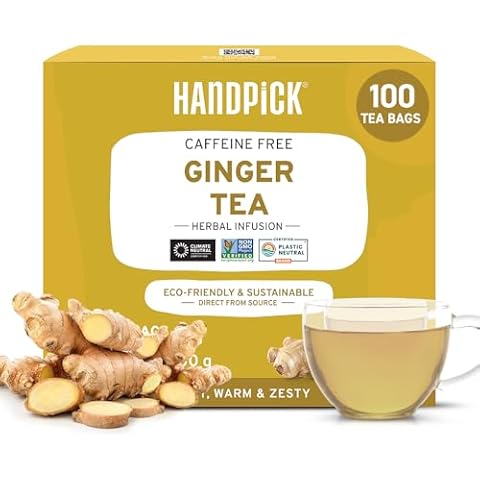 HANDPICK Ginger Tea Bags, Non-GMO, Pure Ingredients Cover