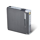 Full Pack 20 Regular Cigarettes Case/Box with Lighter USB Rechargeable Cigar Lighter Flameless Windproof Electric Lighter