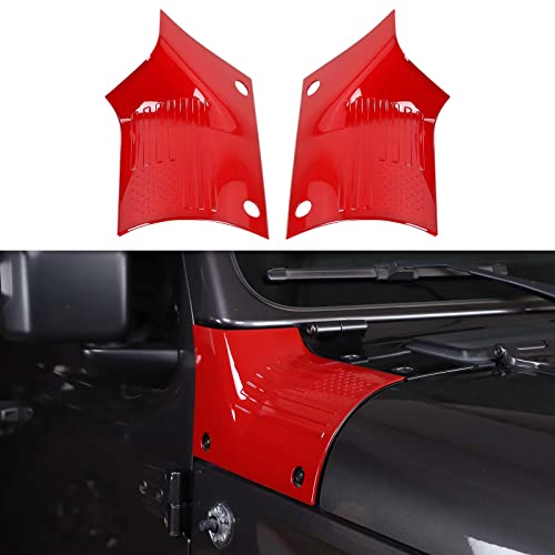 CheroCar for Jeep JL Cowl Cover Body Armor Exterior Accessories for 2018-2025 Jeep Wrangler JL JLU & Jeep Gladiator JT 2/4 Door, (Red)…