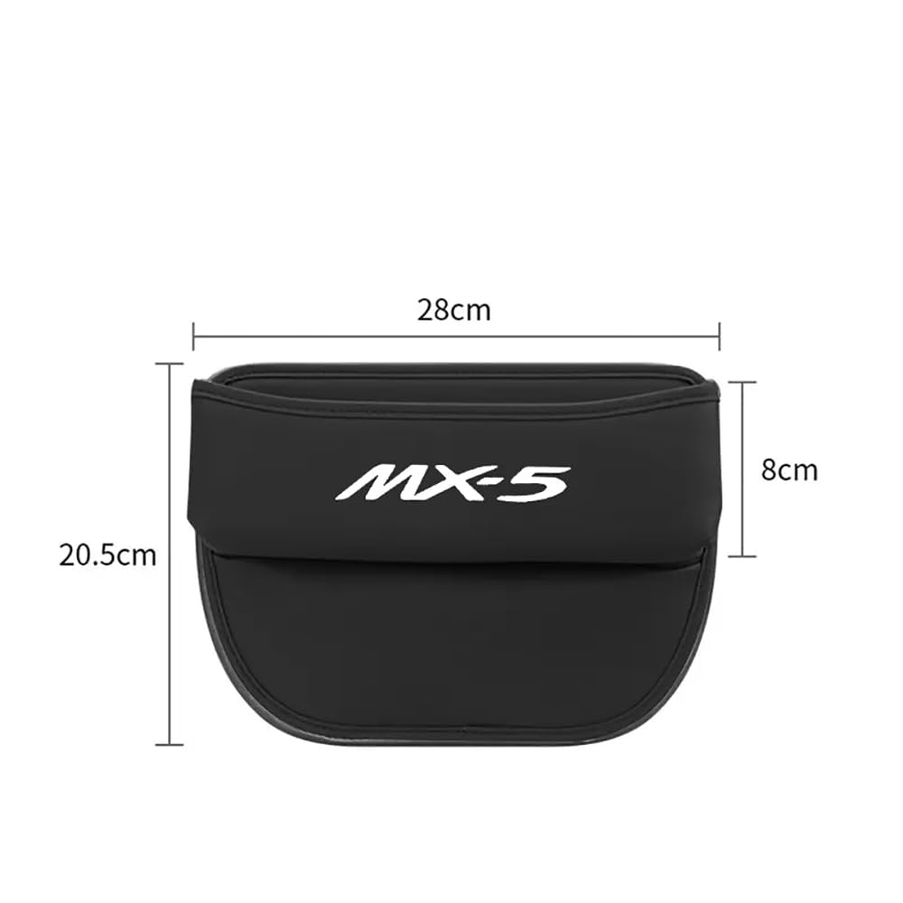 Auto Avant Seat Siège Gap Boîte de Rangement,pour Mazda MX-5 Miata NA NB NC ND 1990-2019 2020 2021 2022 2023 Latérale de Console Cuir Organisateur,Avant Siège Boîte de Rangement,B