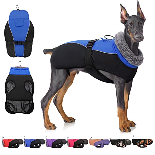 Idomik Dog Coat Warm Dog Winter Coat, Waterproof Dog Jacket For Large Dogs, Dog Cold Weather Coat Reflective Fleece Coat With High Collar, Dog Snow Jacket Snowsuit Vest For Small Medium Large Dogs,2Xl #TOP20