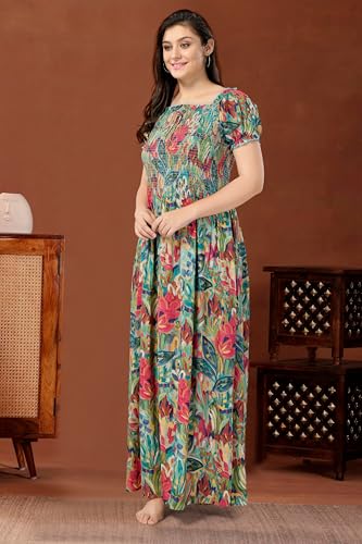 Image of Soulemo Girls & Women's Stylish Maxi Dress /Nighty (Outwear & Homewear) 16981