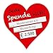 Produktbild "HERZ" Spendenscheck Geschenkscheck ROT (1 Stück) - Größe: 60 cm
