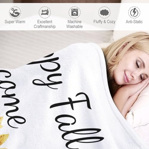 Couverture de lit Happy Fall 178x203 cm pour cocooner en automne - 5