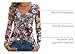 ZESICA Women's Long Sleeve Floral Shirts V Neck Going Out Ruffle Tops Blouses 2026 Spring Fashion Clothes Outfits Black Medium