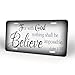 for with God Nothing Shall be Impossible. Front License Plate Aluminum Decorative License Plates Funny Metal Car Plate 6