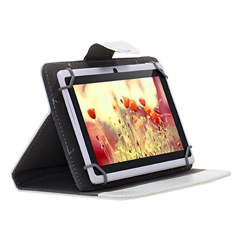7 inch Tablet Protective Case,Stand Holder,Portable Foldable and Solid Stand Case, Compatible with All Universal 7 inch 16:9 Tablets PC(White)