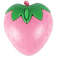 Wireless Mouse Dual Mode Bluetooth/2.4G USB Lovely Cute Strawberry Cartoon Shaped Mice 1200 Portable Cordless Mute Ergonomic Mouse for Laptop PC iPad Windows/iOS/Android Children Kids Gift (Pink)