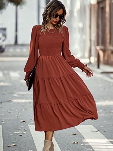 Robe midi décontractée ajustée pour affiner la taille sans serrer - 5