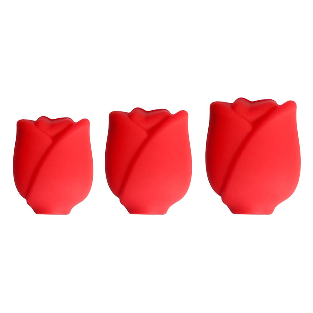 Makeup Brush Covers, Silicone Brush Holder Organizer for Travel Reusable Brush Protector Fits Most Brushes Silicone 3 Sizes (red)