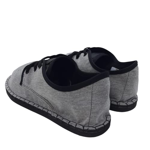 Tenis Alpargata Unissex Solado de Borracha Cinza Moletom Original TORONTOS (38)