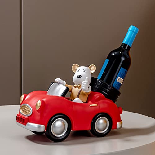 Soporte para botellas de vino figura oso conductor 31 cm miniatura 6