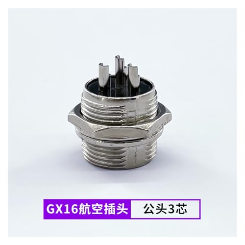 Conector de aviación macho GX16-3core para cables de energía miniatura 2
