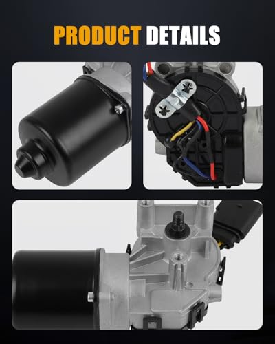 Image of ROADFAR Front Windshield Wiper Motor Fit for Audi for A4 Quattro 2003-2009 | Fit For Audi For A4 2002-2009|For Audi For RS4 2007 2008|For Audi For S4 2004-2009|Replace 0390241538|13111211|4 Pins
