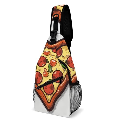 Bolso cruzado I Love Pizza para senderismo y viaje