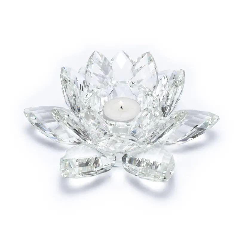 Lotus Kerzenhalter Kristall L - 9.5x20cm