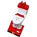 Christmas Toilet Seat Cover Decorations,Xmas Santa Claus,Elf,Elk Bathroom Decor Includes Toilet Seat Cover, Rugs, Tank Cover with Toilet Paper Box Cover (Santa claus/1set)