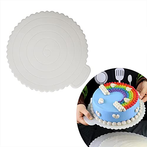 Tortenplatte Cake board 5PCS Rund Blütendesign weiß Ø 6 inch Tortenunterlage ABS lebensmittelecht Wiederverwendbar Hohe Belastbarkeit Cakeboard Tortendeko Board Teller Tortenretter Cover