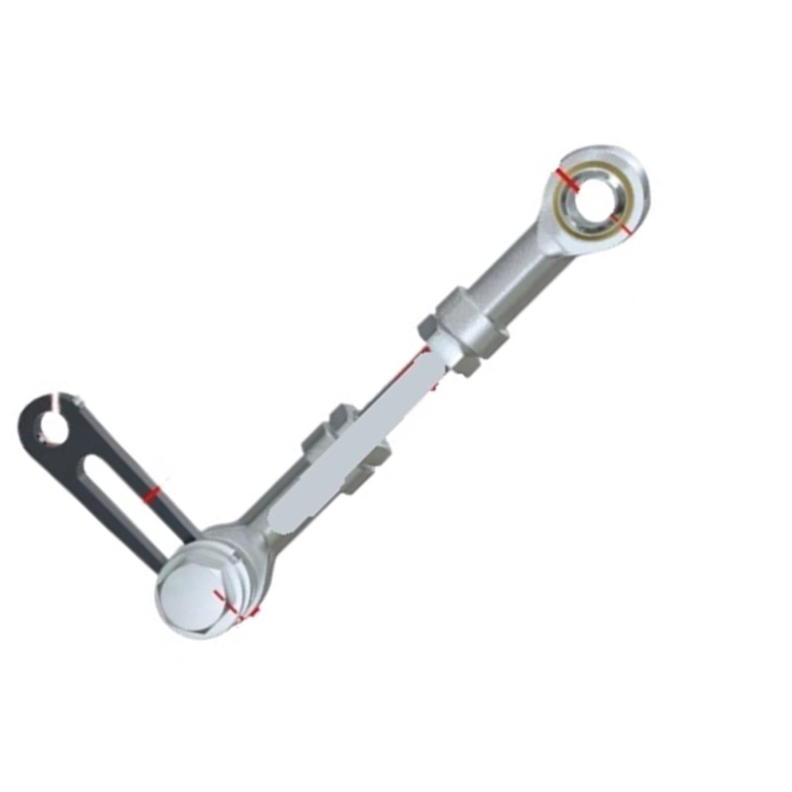 Bras SI8TK à tige filetée à droite 110 mm pour réglage d'entraxe