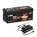 LiTime 24V 100Ah Bluetooth LiFePO4 Lithium Battery with 20A LiFePO4 Battery Charger, Low-Temp Protection, 4000+ Cycles with 100A BMS, Max. 2560Wh Energy for RV, Trolling Motor, Marine, Off-Grid