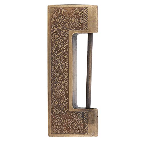 serratura cinese antica Applicazione versatile: perfetta per l'uso su scatole di legno antiche, portagioielli, scatole regalo, scatole per vino, cassette per attrezzi e piccoli armadietti. Questo lucchetto ha molteplici scopi, sia per l'archiviazione che per l'aspetto decorativo.