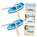 CIYODO Micro Landscape Boat Oars Set of 3 DIY Ocean Style Miniature Decoration for Home Ornament Creative Resin Simulation Boat Toy for Garden and Aquarium Random Style