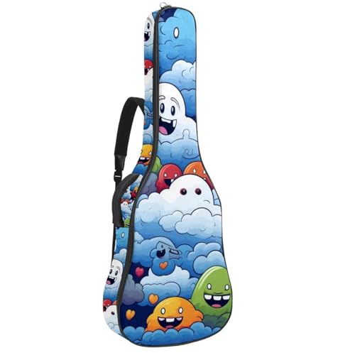 Sac pour guitare acoustique 41 pouces imperméable à motif nuages colorés