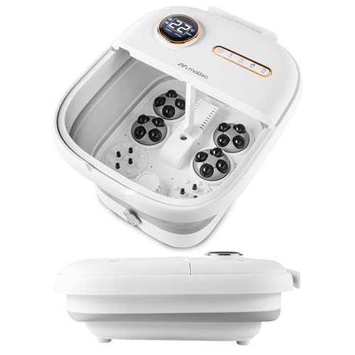 MalTec Fußmassagegerät Wasser Fußsprudelbad Hydromassagegerät faltbar PRO-Hydro500WS Weiss