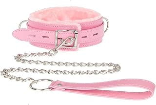 Collier Ras du Cou en Cuir Rose pour Femmes, Taille réglable