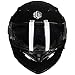 ILM Bluetooth Motorcycle Helmet Modular Flip up Full Face Dual Visor Mp3 Intercom FM Radio DOT Model 902BT(Gloss Black, 2XL)