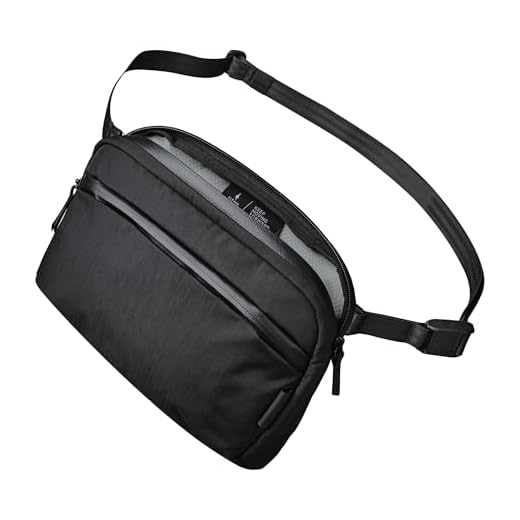 ALPAKA Flight Sling 2L - Bolsa tiracolo masculina leve, portátil, embalável, com alça de ombro de liberação rápida, Preto, Small, Clássico