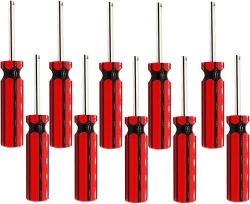 Amcarker 10 Pcs 6523339 Valve Core Removal Tool Automotive Car Motorcycle Truck Bike Screwdriver Valve Stem Core Remover Tire Repair Install Tool (10)