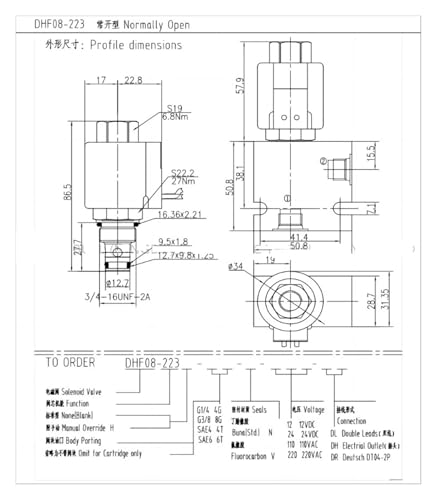 Électrovanne normalement fermée SV08-23 contre les fuites de circuit