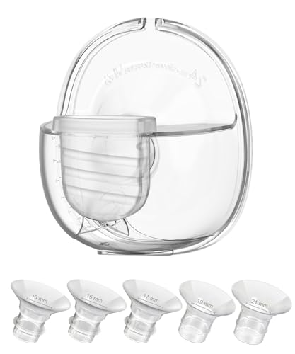 Image of Wearable Breast Pump Accessories, Replacement Pump Parts Flange 24mm, Duckbill Valve, Silicone Diaphragm, Milk Collector Cup Compatible with S32 Breast Pump, Extra 5pcs Flange Inserts