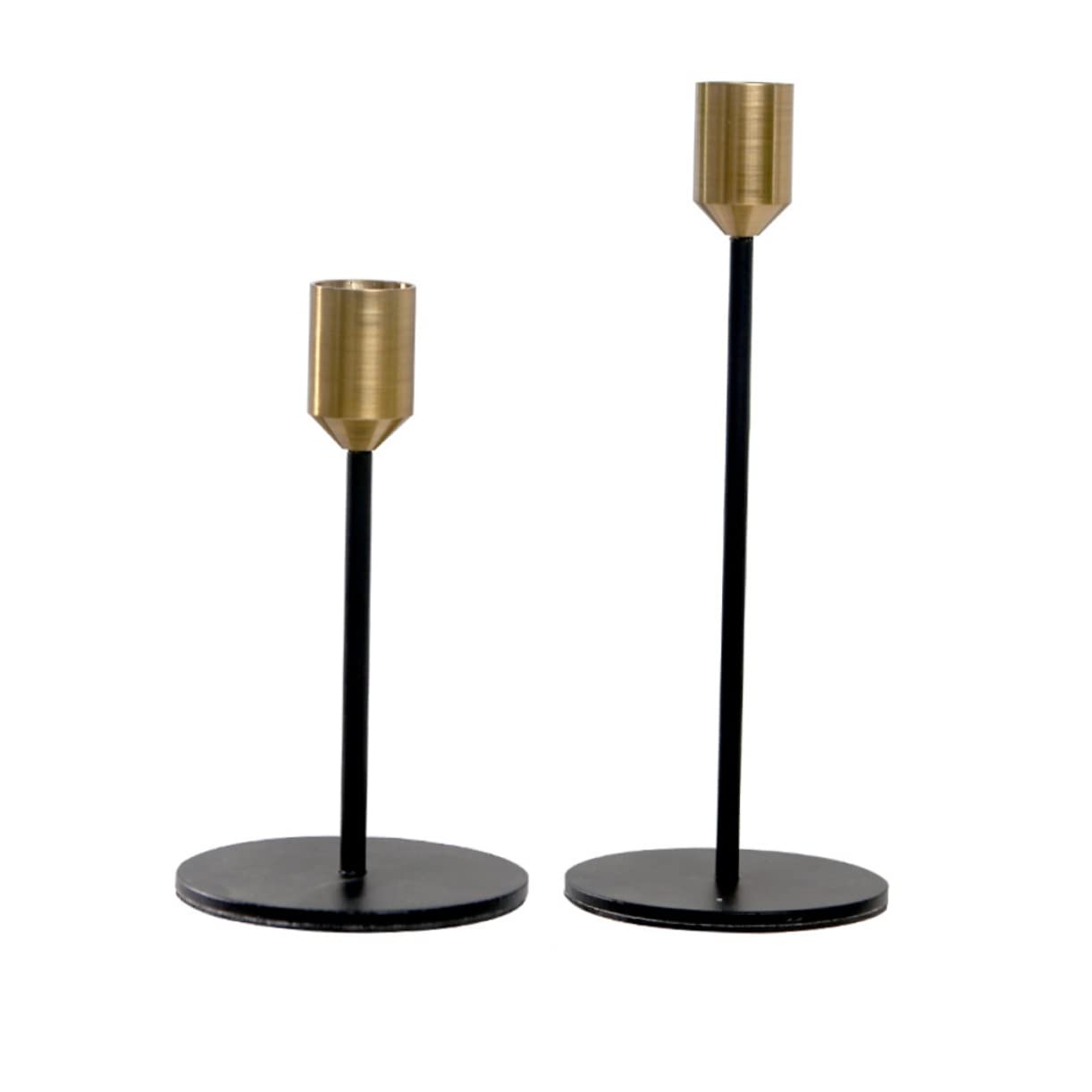 PRETYZOOM 2pcs Candle Shelf Single Metal Candlestick Christmas Decor Votive Candle Holders Simple Candle Holder Black Candle Holder Decorative Candle Holder Wedding Ornaments
